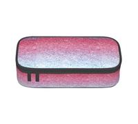 JGHHOUN Blue Red and Purple Pastel Colors Print Teenagers Large Storage Pencil Case Students School Travel Essential Stationery