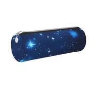 JGHHOUN Blue Shining Stars Pattern Print Adult Pencil Case Pen Pouch Home Stationery Organizer Accessory Lghtweight