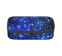 JGHHOUN Blue Shining Stars Print Teenagers Large Storage Pencil Case Students School Travel Essential Stationery