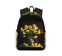 JGHHOUN Bouquet Of Daffodil Print Lightweight Casual Comfort Backpack Unisex Water-Resistant Daily Travel Commuting