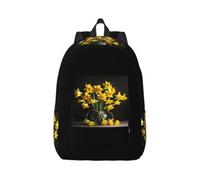 JGHHOUN Bouquet Of Daffodil Print Stylish Backpack Unisex Double Shoulder Bag For Travel Work Outdoor Adventures