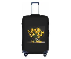 JGHHOUN Bouquet of Daffodil Print Universal Travel Suitcase Cover Elastic Luggage Protector for Waterproof Washable