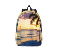 JGHHOUN Breathtaking Jamaica Beach Print Stylish Backpack Unisex Double Shoulder Bag For Travel Work Outdoor Adventures