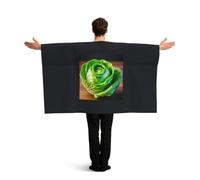 JGHHOUN Bright Cabbage Print Patriotic Flag With Sleeves Cape Themed Costume Accessory Celebration Sport Games
