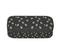 JGHHOUN Bumble Bees Print Teenagers Large Storage Pencil Case Students School Travel Essential Stationery
