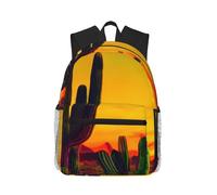 JGHHOUN Cactus In Desert Print Lightweight Casual Comfort Backpack Unisex Water-Resistant Daily Travel Commuting