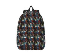 JGHHOUN Cartoon Cat Print Stylish Backpack Unisex Double Shoulder Bag For Travel Work Outdoor Adventures