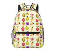JGHHOUN Cartoon Vegetable Fruits Print Versatile Leisure Lightweight Backpack For Travel Work Outdoor Use Commuting Work