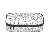 JGHHOUN Chemistry Print Print Teenagers Large Storage Pencil Case Students School Travel Essential Stationery