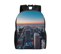 JGHHOUN Chicago Illinois Usa 1 Print Double Shoulder Backpack Lightweight Unisex Bag Travel Rucksack Outdoor Camping