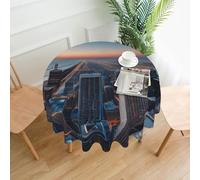 JGHHOUN Chicago Illinois Usa 1 Print Round Tablecloth Indoor Outdoor Decor Picnic Party Wedding Home Dining Table Cover