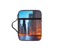 JGHHOUN Chicago Illinois USA Print Versatile Bible Storage Bag Scripture Organizer Christian Gift Church Accessory