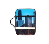 JGHHOUN Chicago Reflect Print Versatile Bible Storage Bag Scripture Organizer Christian Gift Church Accessory