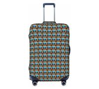 JGHHOUN Chicago Reflected Print Universal Stretchable Suitcase Cover Luggage Protector Travel Accessory Daily