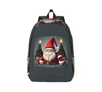 JGHHOUN Christmas Traditional Gnome Print Stylish Backpack Unisex Double Shoulder Bag For Travel Work Outdoor Adventures