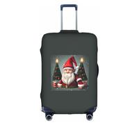 JGHHOUN Christmas Traditional Gnome Print Universal Travel Suitcase Cover Elastic Luggage Protector for Waterproof Washable