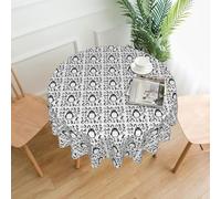 JGHHOUN Cute Penguin Print Round Tablecloth Indoor Outdoor Decor Picnic Party Wedding Home Dining Table Cover