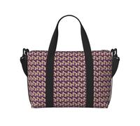 JGHHOUN Daisy Purple Flowers Print Versatile Hand Bag Lightweight Tote Travel Adventure Business Weekend Getaways