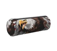 JGHHOUN Eagle with USA Flag Print Adult Pencil Case Pen Pouch Home Stationery Organizer Accessory Lghtweight