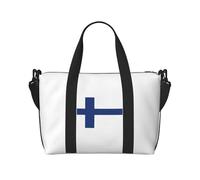 JGHHOUN Finnish Flag Print Versatile Hand Bag Lightweight Tote Travel Adventure Business Weekend Getaways