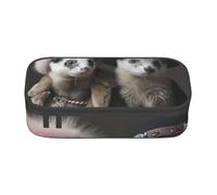 JGHHOUN French Fashion Model Ferrets Print Teenagers Large Storage Pencil Case Students School Travel Essential Stationery