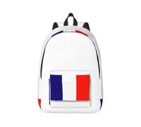 JGHHOUN French Flag Print Stylish Backpack Unisex Double Shoulder Bag For Travel Work Outdoor Adventures