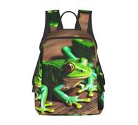 JGHHOUN Funny Frogs Print Lightweight Backpack Travel Casual Unisex Daypack Bag Commute Office Outdoor Hiking