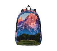 JGHHOUN Grand Teton National Park Print Stylish Backpack Unisex Double Shoulder Bag For Travel Work Outdoor Adventures