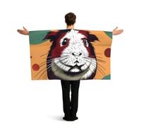 JGHHOUN Guinea Pig Pattern Print Patriotic Flag With Sleeves Cape Themed Costume Accessory Celebration Sport Games