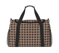 JGHHOUN Halloween Bat Pumpkin Print Versatile Hand Bag Lightweight Tote Foldable Travel Shoulder Bags Camping Fishing