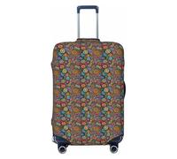 JGHHOUN Hippie Pattern Print Universal Stretchable Suitcase Cover Luggage Protector Travel Accessory Daily