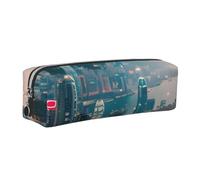 JGHHOUN Hong Kong Print Unisex Pencil Case Pouch Office Travel Daily Backpacks Stationery Organizer