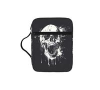 JGHHOUN Horror Ghost Skull Print Versatile Bible Storage Bag Scripture Organizer Christian Gift Church Accessory