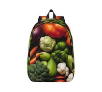 JGHHOUN Introduction Of Various Vegetables Print Stylish Backpack Unisex Double Shoulder Bag For Travel Work Outdoor Adventures