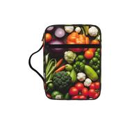 JGHHOUN Introduction of Various Vegetables Print Versatile Bible Storage Bag Scripture Organizer Christian Gift Church Accessory