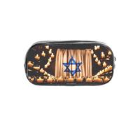 JGHHOUN Israeli Flag Print Transparent Stationery Organizer Clear Pencil Case Office Pencil Pouch Supplies