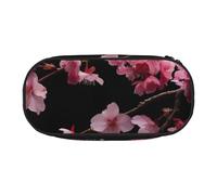 JGHHOUN Japanese Cherry Flowers Print Pencil Case Spacious Pen Pouch Zipper High Capacity Makeup Tools Office Supplies