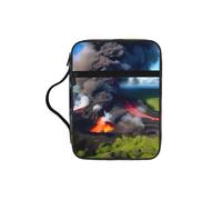 JGHHOUN Kilauea Volcano Bloom Print Versatile Bible Storage Bag Scripture Organizer Christian Gift Church Accessory