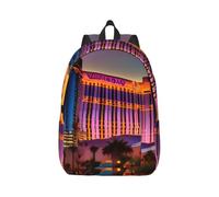 JGHHOUN Las Vegas Sunset 1 Print Stylish Backpack Unisex Double Shoulder Bag For Travel Work Outdoor Adventures