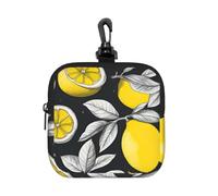 JGHHOUN Lemon Fruit Pattern Print Women Men Square Storage Bag Waterproof Travel Toiletry Cosmetic Organizer Pouch