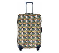 JGHHOUN Lisbon Tram Print Universal Travel Suitcase Cover Elastic Luggage Protector for Waterproof Washable