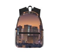 JGHHOUN Los Angeles Skyline Print Casual Backpack Lightweight Comfort Dual Shoulder Bag For Travel Hiking Outdoor