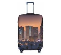 JGHHOUN Los Angeles Skyline Print Universal Travel Suitcase Cover Elastic Luggage Protector for Waterproof Washable