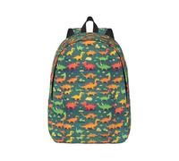 JGHHOUN Many Small Dinosaur Print Stylish Backpack Unisex Double Shoulder Bag For Travel Work Outdoor Adventures