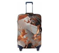 JGHHOUN Marble Texture Copper Splatter Print Universal Stretchable Suitcase Cover Luggage Protector Travel Accessory Daily