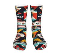 JGHHOUN Native American Pattern Print Knee High Tube Sock Men Women Breathable Athletic Comfort Travel Office Daily Wear