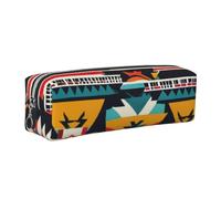 JGHHOUN Native American Pattern Print Unisex Pencil Case Pouch Office Travel Daily Backpacks Stationery Organizer