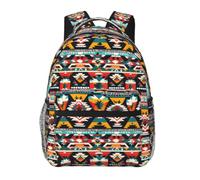 JGHHOUN Native American Pattern Print Versatile Leisure Lightweight Backpack For Travel Work Outdoor Use Commuting Work