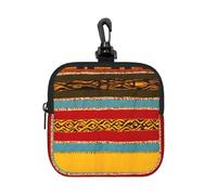 JGHHOUN Native American Pattern Print Women Men Square Storage Bag Waterproof Travel Toiletry Cosmetic Organizer Pouch