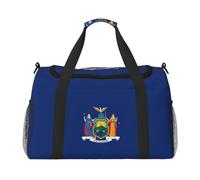 JGHHOUN New York State Flag Print Versatile Hand Bag Lightweight Tote Foldable Travel Shoulder Bags Camping Fishing